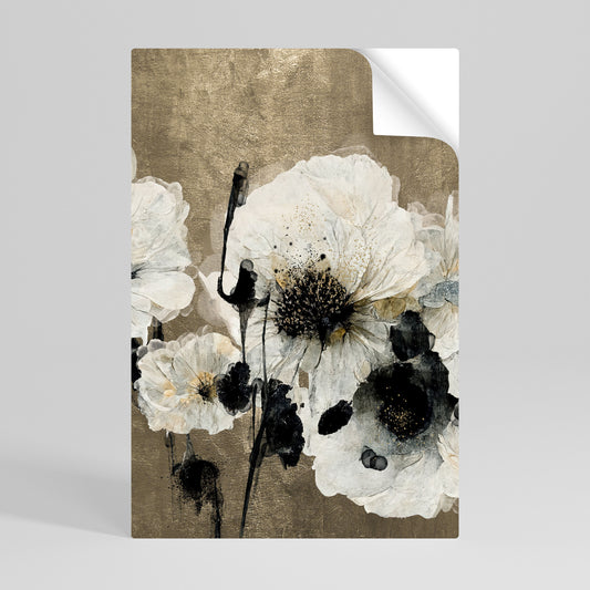 HARMONY IN WHITE Selbstklebendes Poster - Hochformat