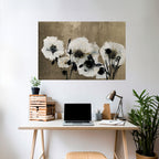 HARMONY IN WHITE Peel and Stick Horizontal Poster