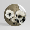 HARMONY IN WHITE Runder Wandsticker zum Abziehen und Aufkleben