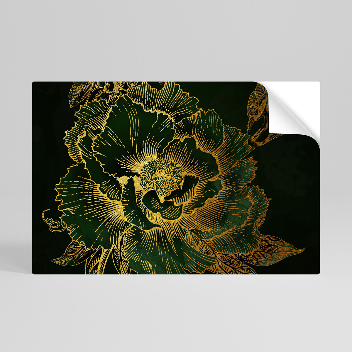 MIDNIGHT FLORAL GLIMMER Selbstklebendes Horizontal-Poster