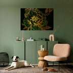 MIDNIGHT FLORAL GLIMMER Selbstklebendes Horizontal-Poster