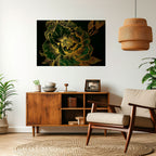 MIDNIGHT FLORAL GLIMMER Selbstklebendes Horizontal-Poster