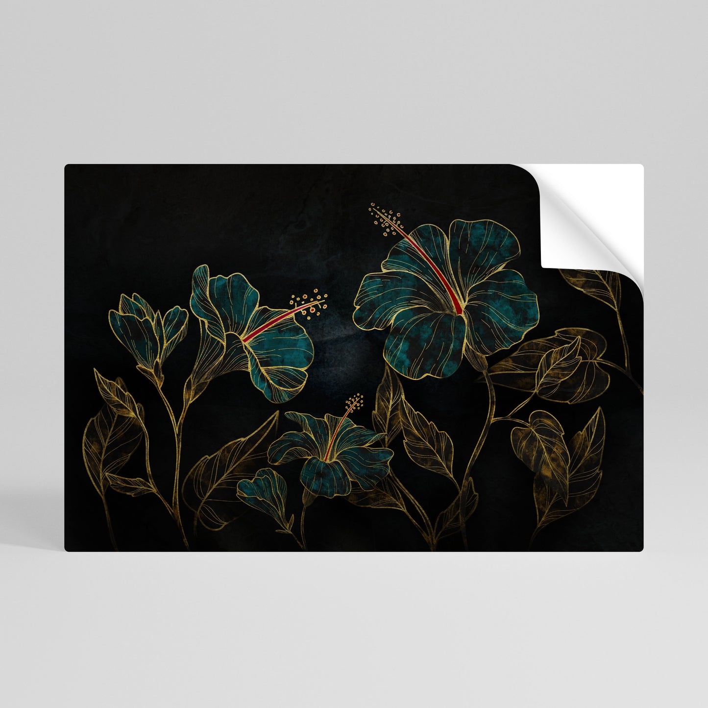 EMBERED BLOOM Selbstklebendes Horizontal-Poster