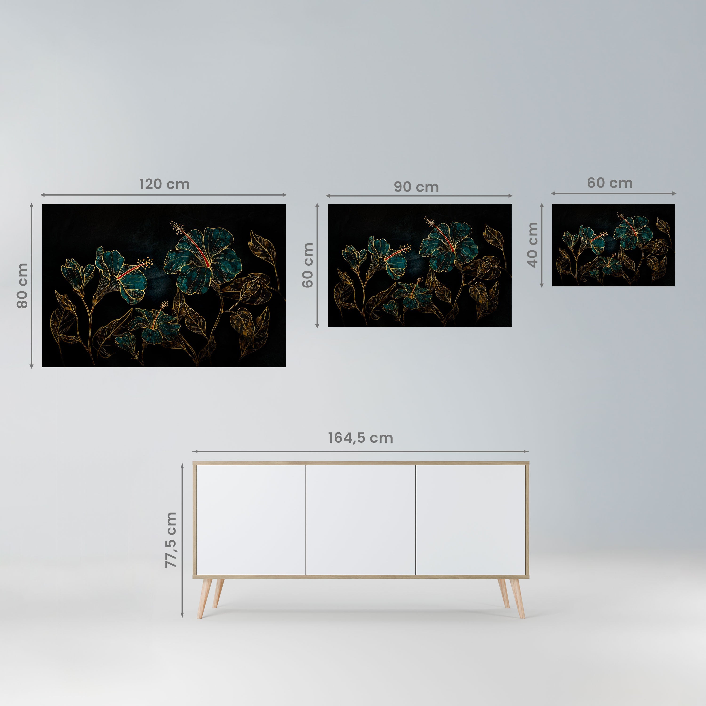 EMBERED BLOOM Horizontales Poster zum Abziehen und Aufkleben