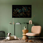 EMBERED BLOOM Selbstklebendes Horizontal-Poster