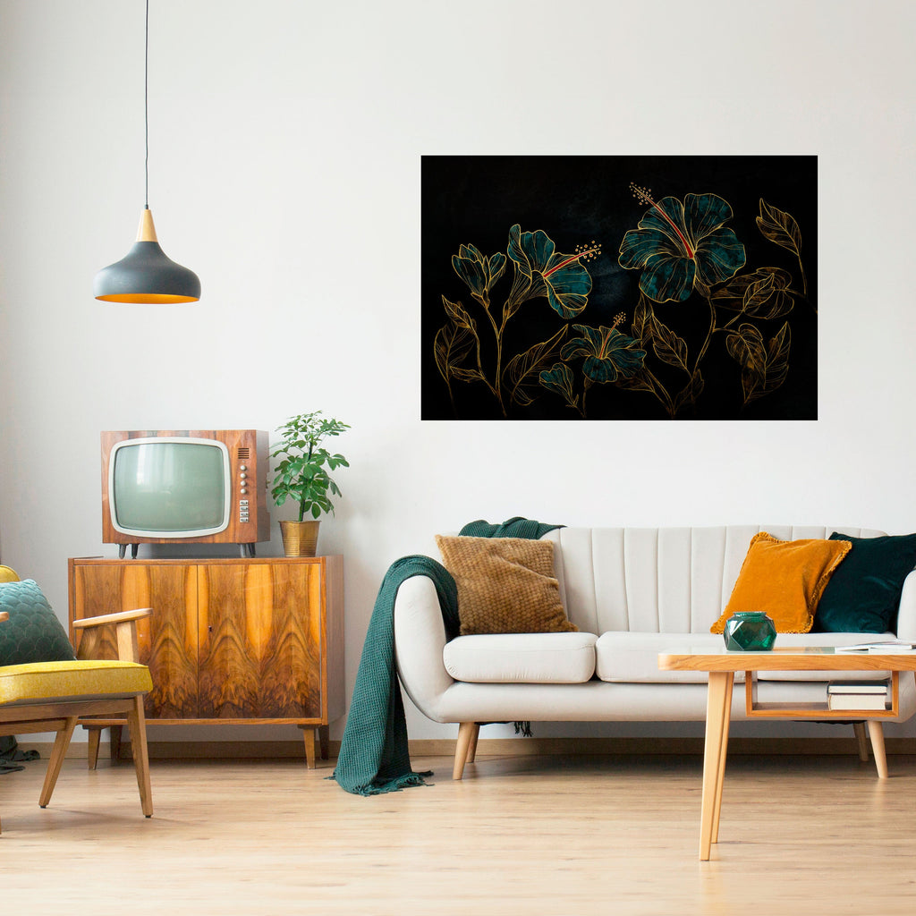 EMBERED BLOOM Horizontales Poster zum Abziehen und Aufkleben