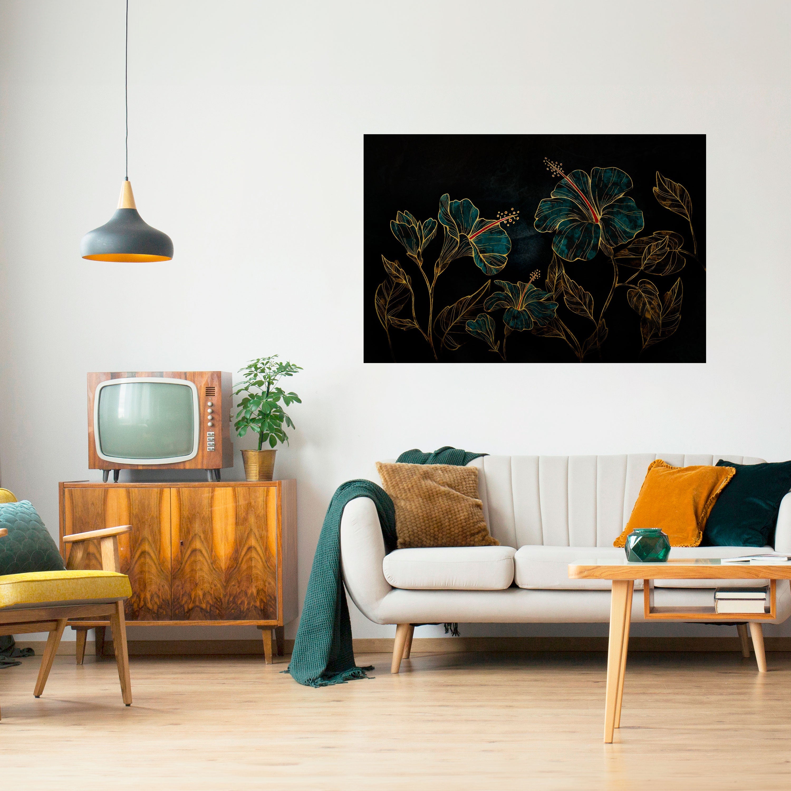 EMBERED BLOOM Horizontales Poster zum Abziehen und Aufkleben