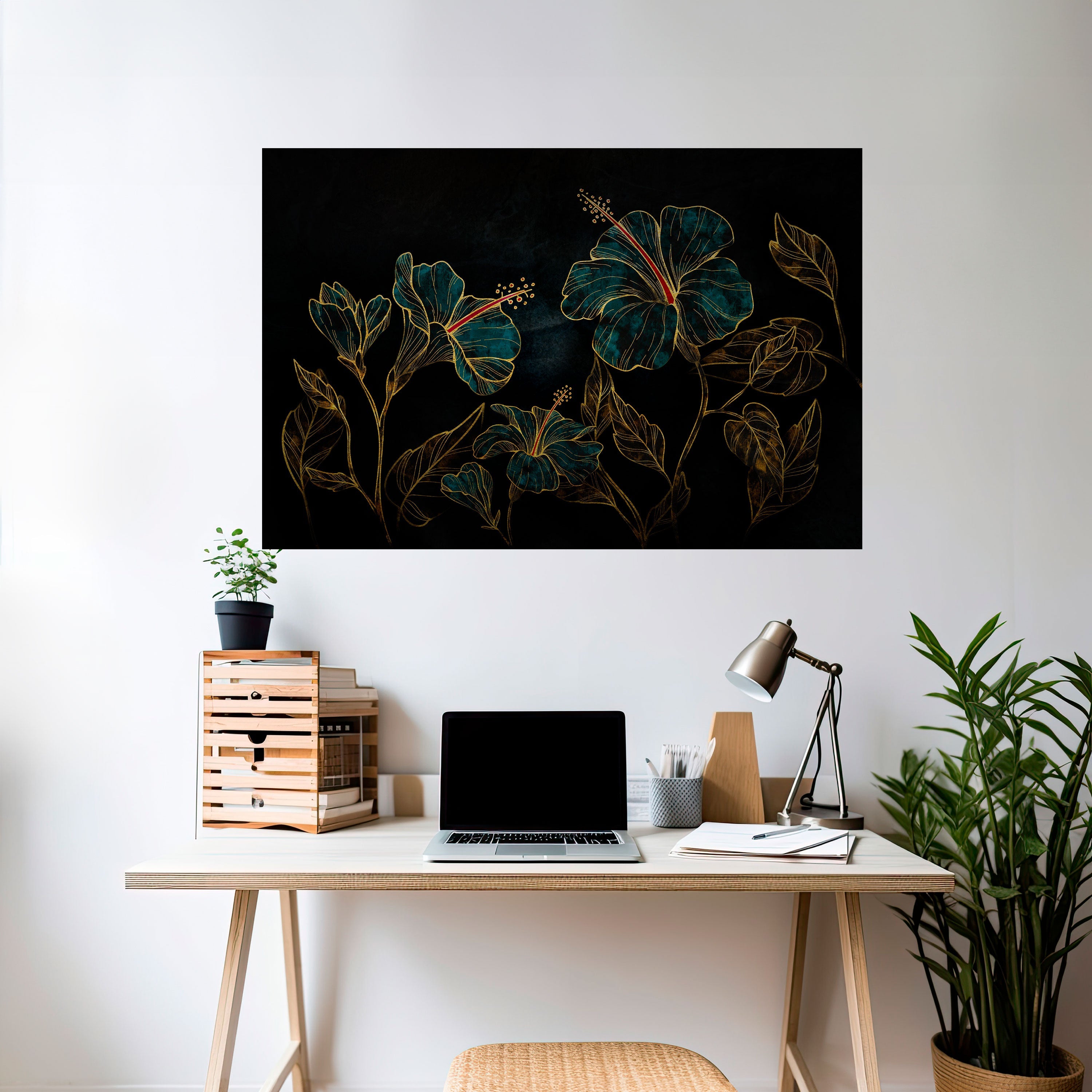 EMBERED BLOOM Horizontales Poster zum Abziehen und Aufkleben