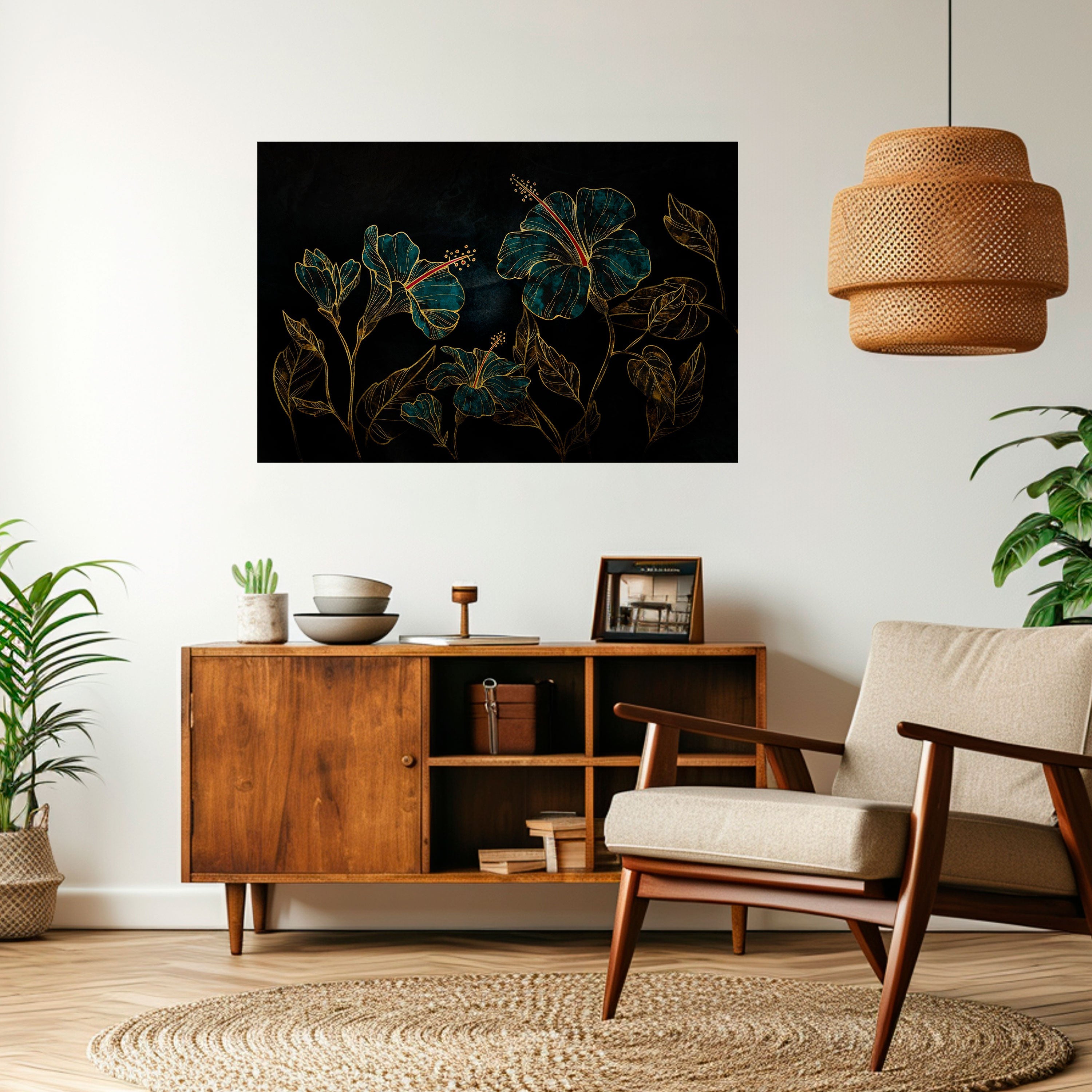 EMBERED BLOOM Horizontales Poster zum Abziehen und Aufkleben