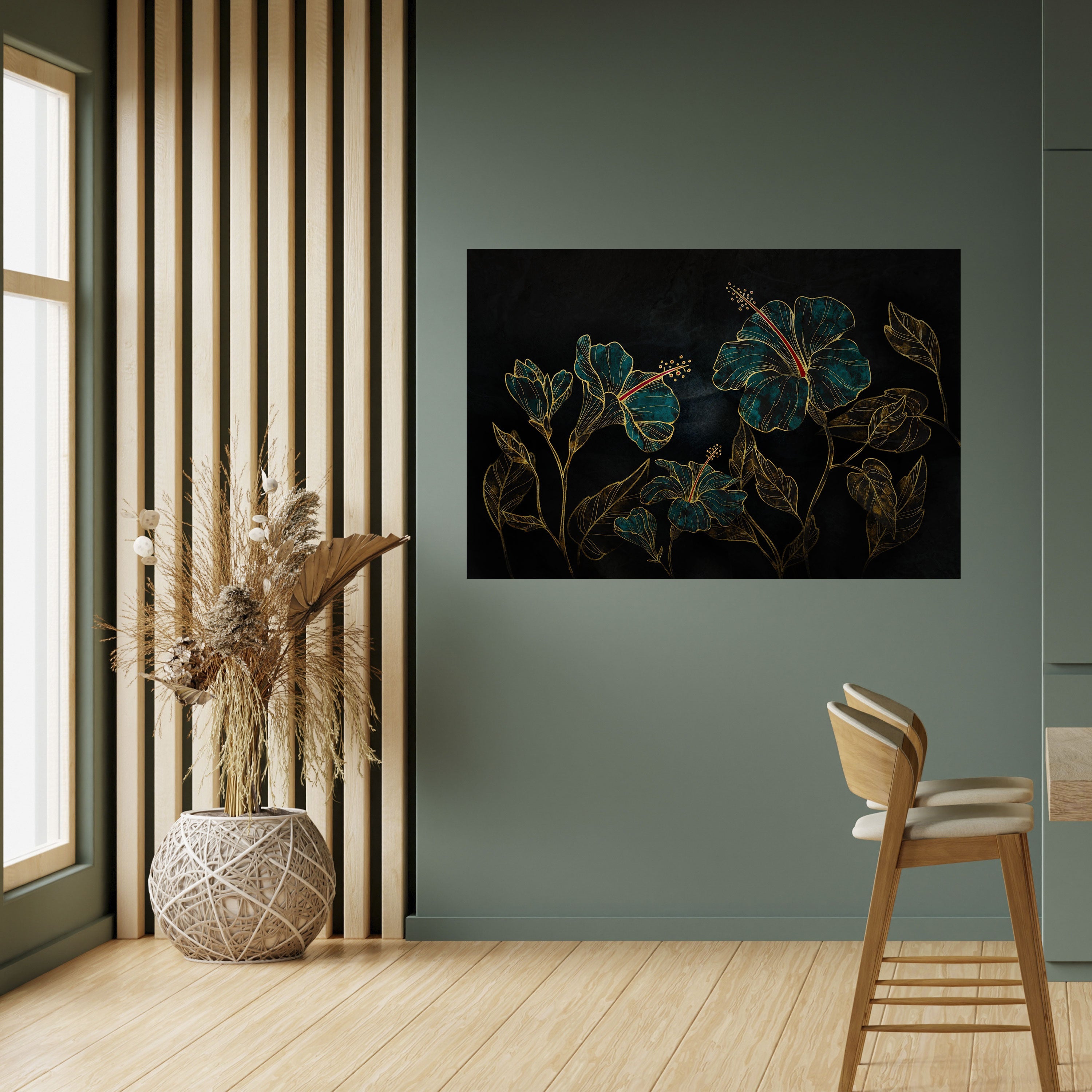 EMBERED BLOOM Horizontales Poster zum Abziehen und Aufkleben