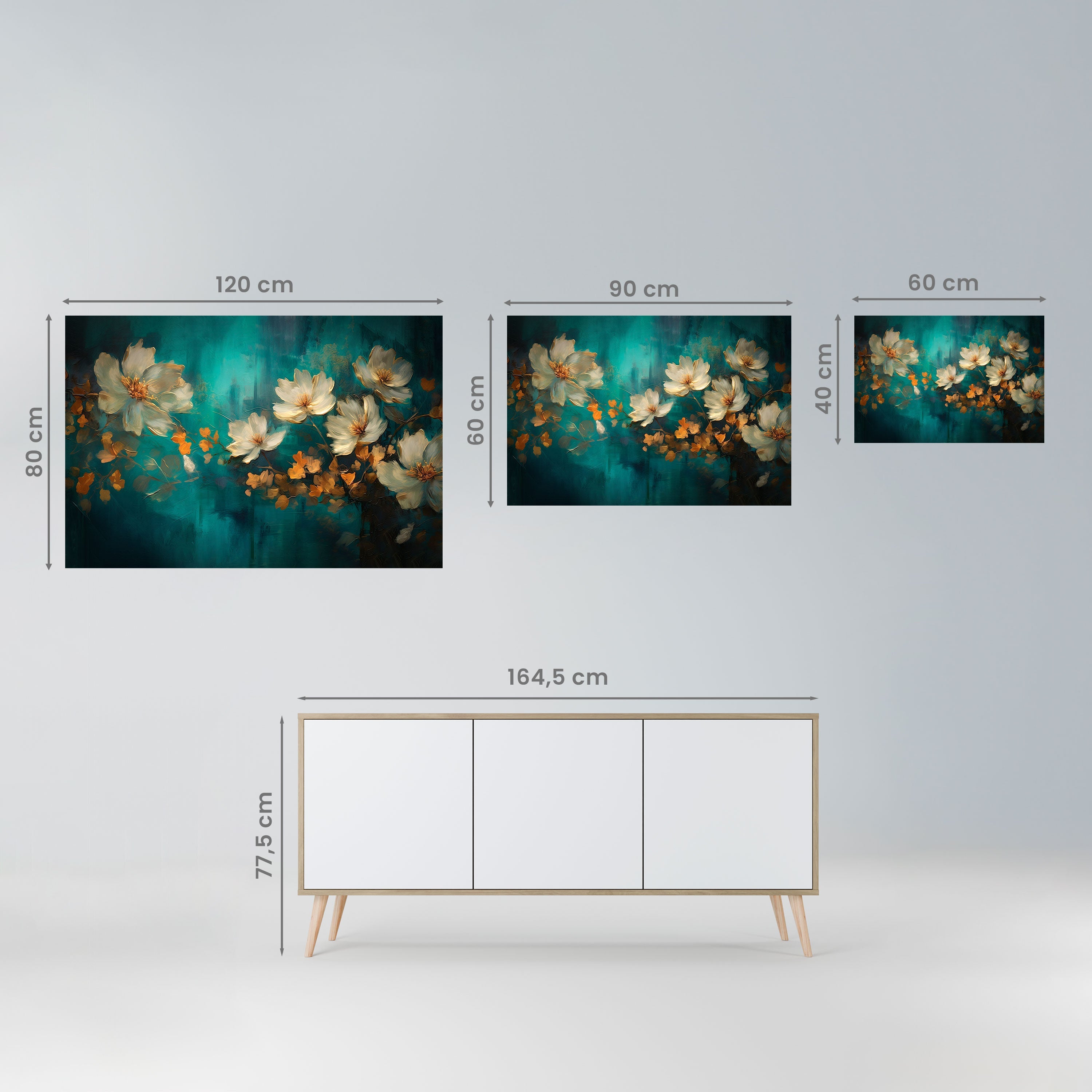 TRANQUIL GARDEN MUSE Horizontales Poster zum Abziehen und Aufkleben