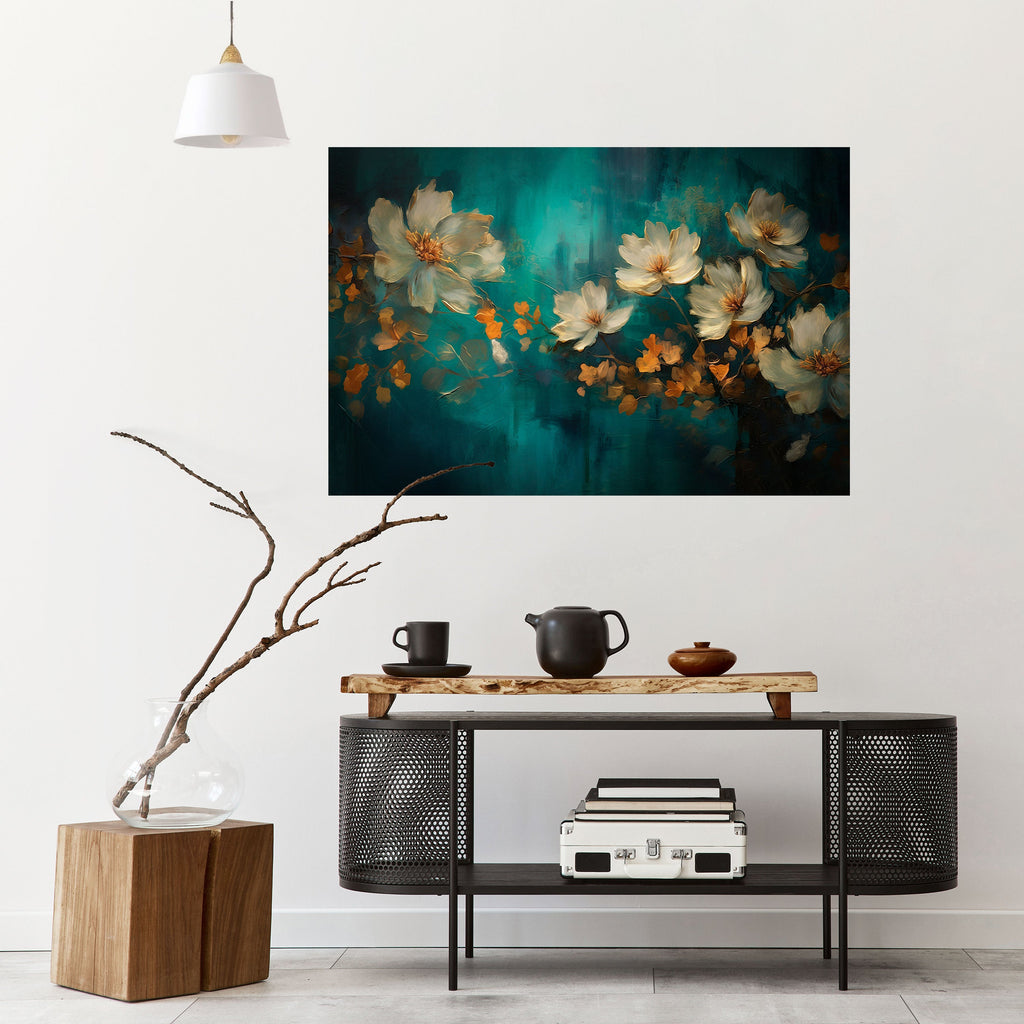 TRANQUIL GARDEN MUSE Horizontales Poster zum Abziehen und Aufkleben