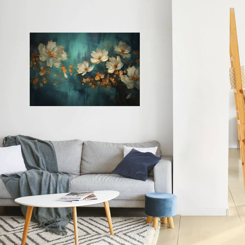 TRANQUIL GARDEN MUSE Horizontales Poster zum Abziehen und Aufkleben
