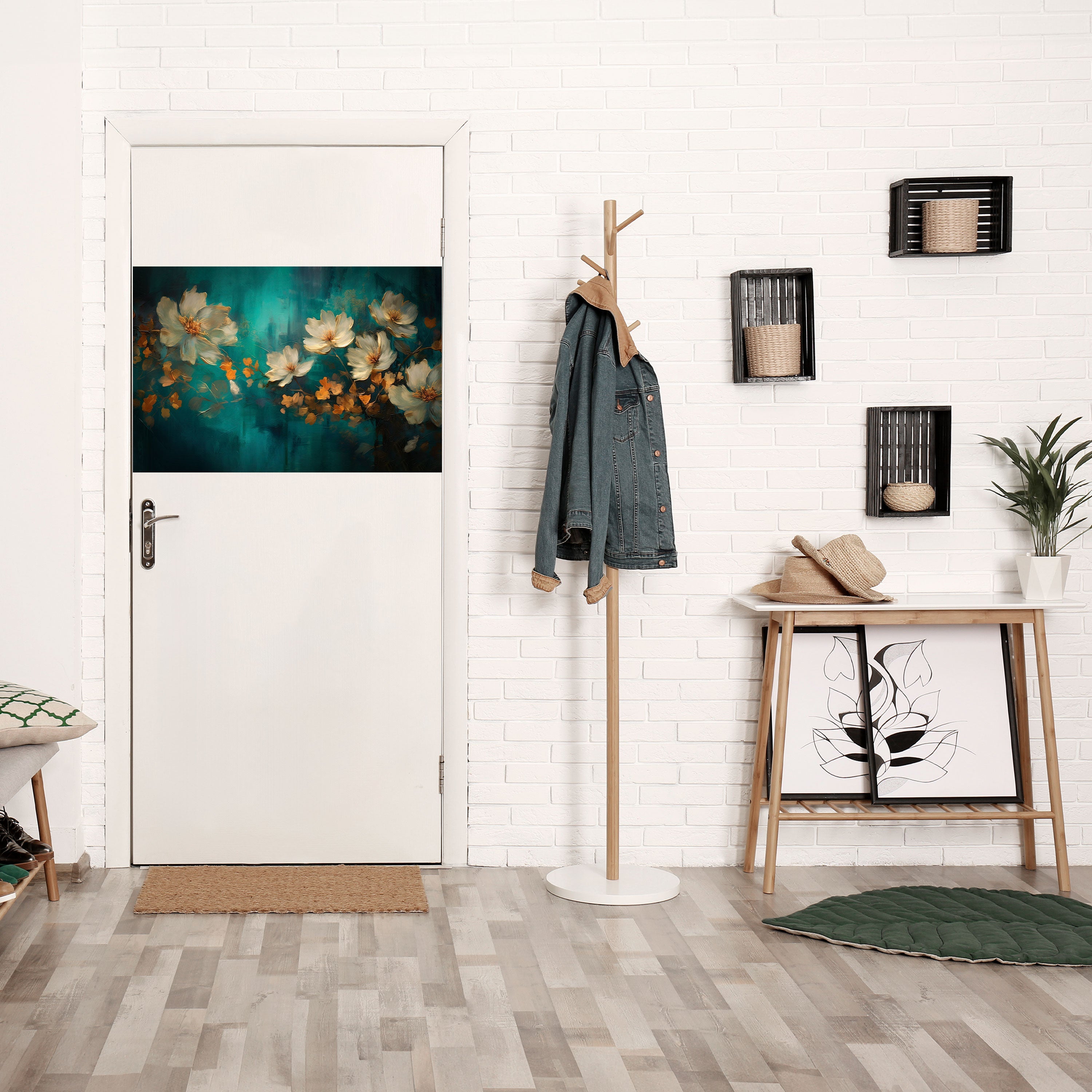 TRANQUIL GARDEN MUSE Horizontales Poster zum Abziehen und Aufkleben
