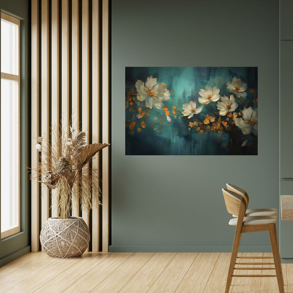 TRANQUIL GARDEN MUSE Horizontales Poster zum Abziehen und Aufkleben