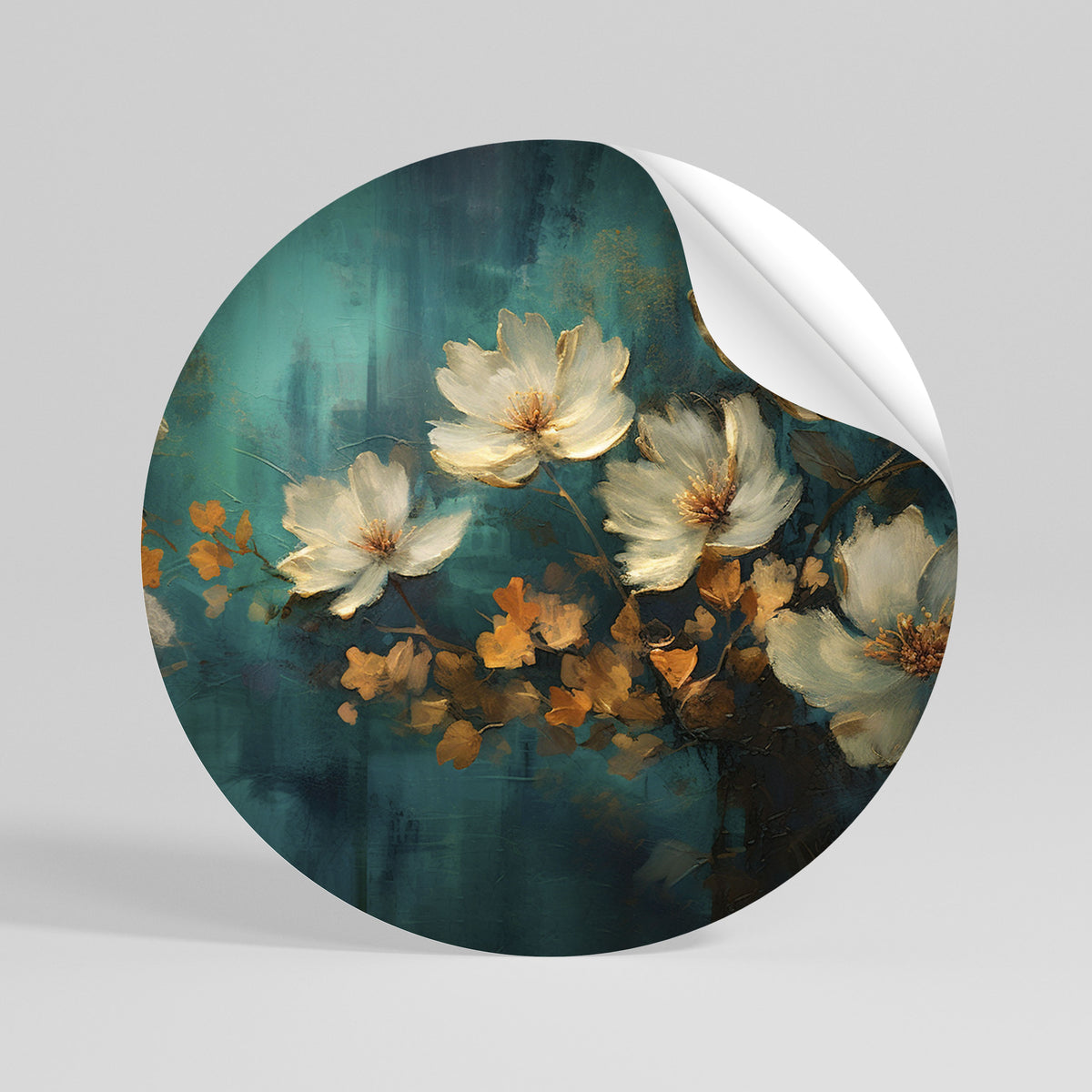 TRANQUIL GARDEN MUSE Runder Wandsticker zum Abziehen und Aufkleben