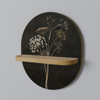 MEADOW MEMORIES Ovales Kunstregal in Eiche-Optik