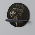 MEADOW MEMORIES Round Art Shelf In Black Finish