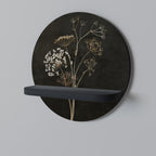 MEADOW MEMORIES Round Art Shelf In Black Finish