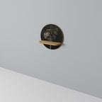 MEADOW MEMORIES Round Art Shelf In Oak Effect