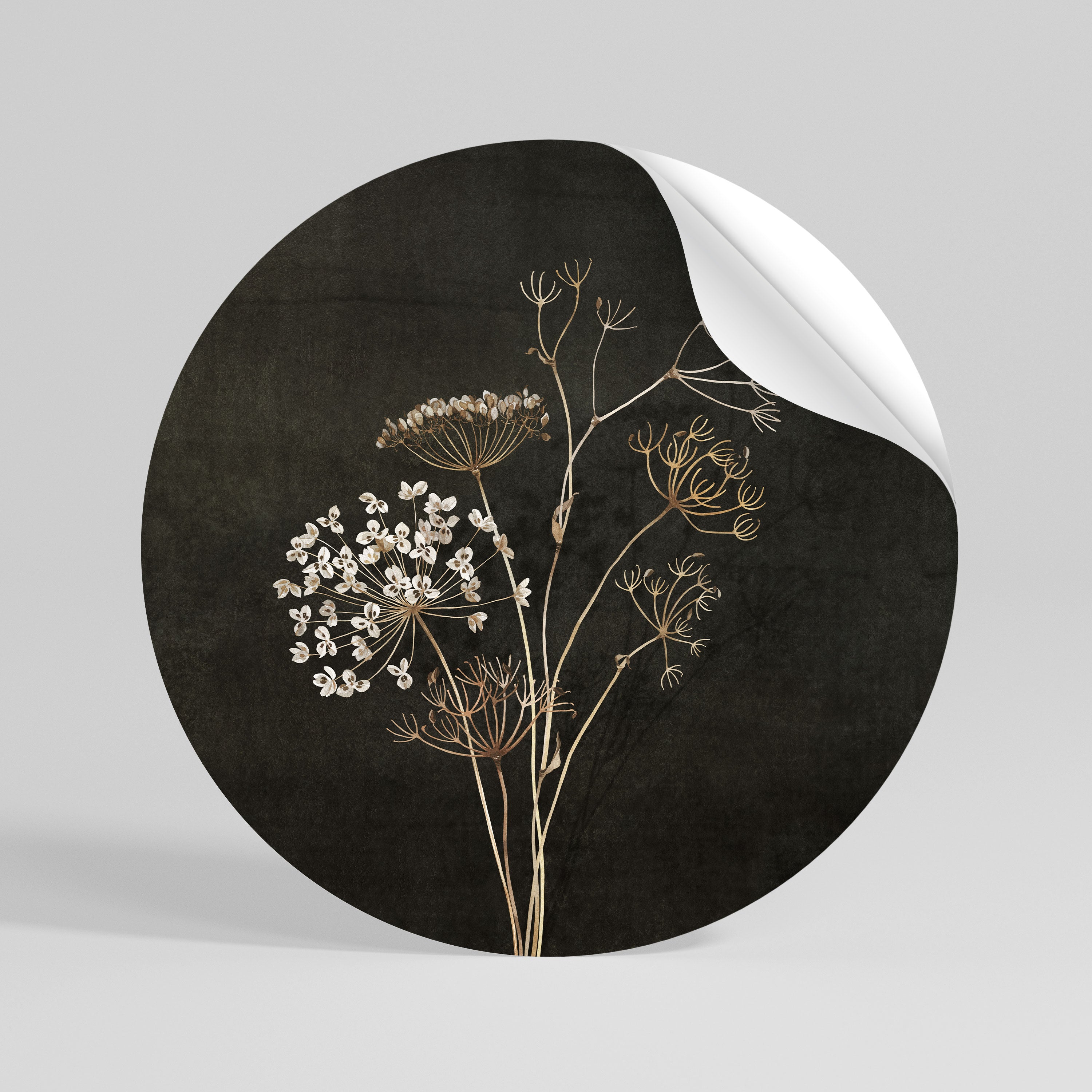 MEADOW MEMORIES Peel and Stick Round Sticker