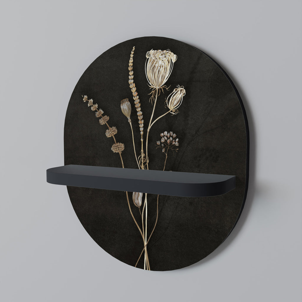 MEADOW ART. Ovales Kunstregal in Schwarz