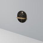 MEADOW ART. Ovales Kunstregal in Eiche-Optik