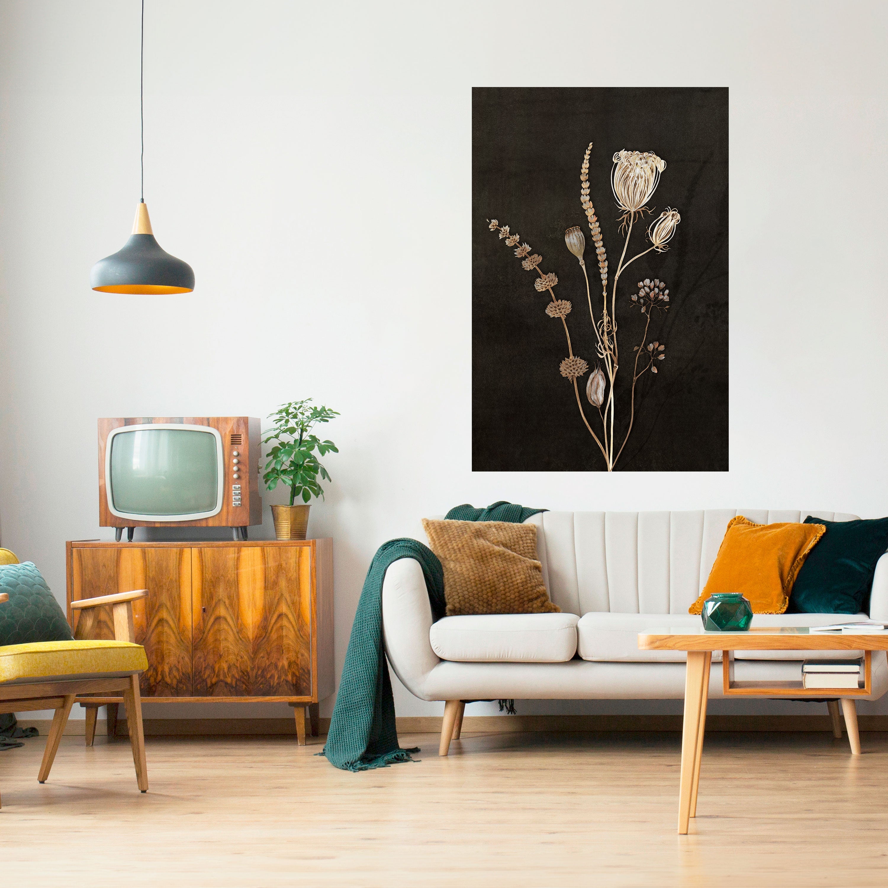 WIESENKUNST. Vertikales Poster zum Abziehen und Aufkleben