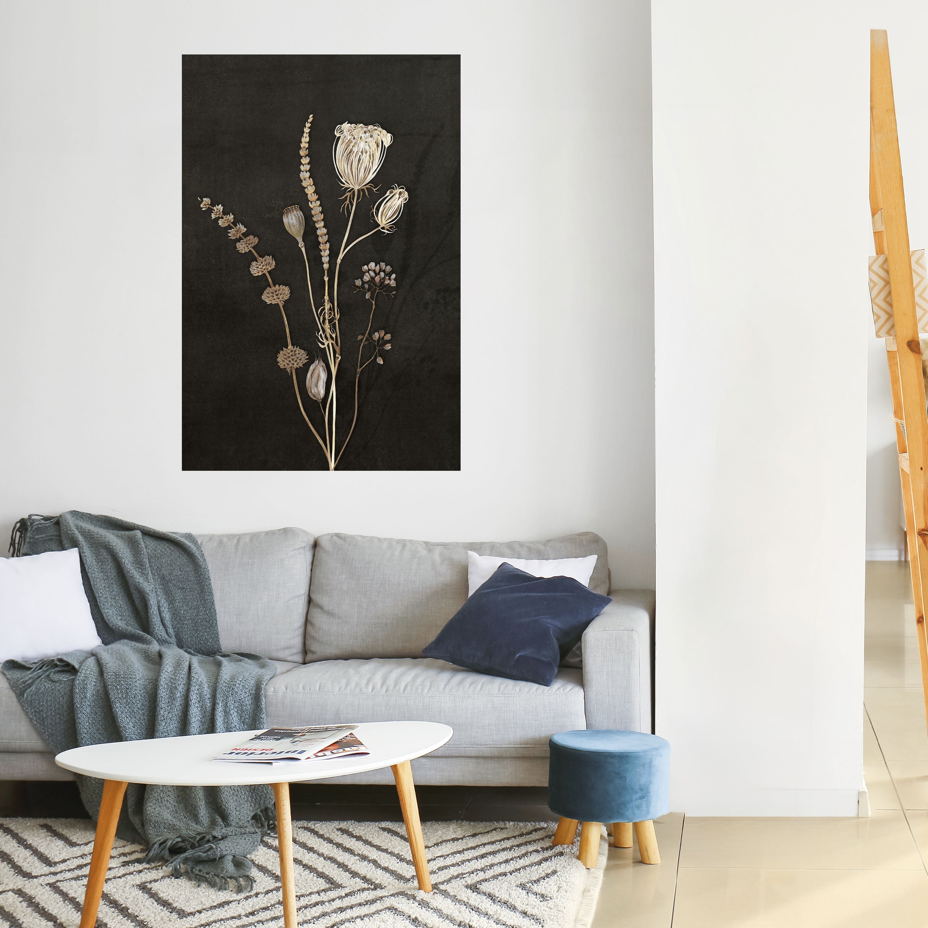 WIESENKUNST. Vertikales Poster zum Abziehen und Aufkleben