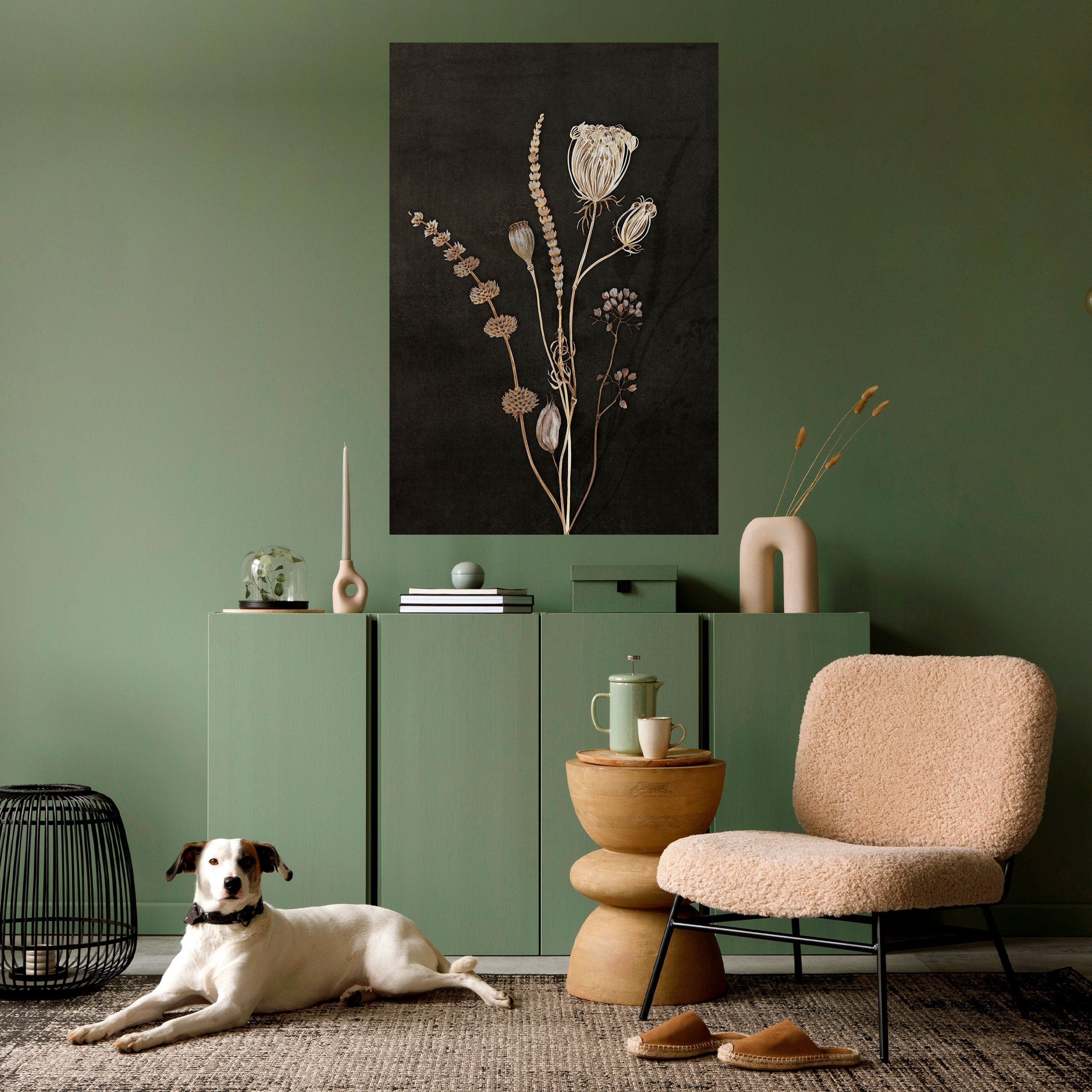 WIESENKUNST. Vertikales Poster zum Abziehen und Aufkleben