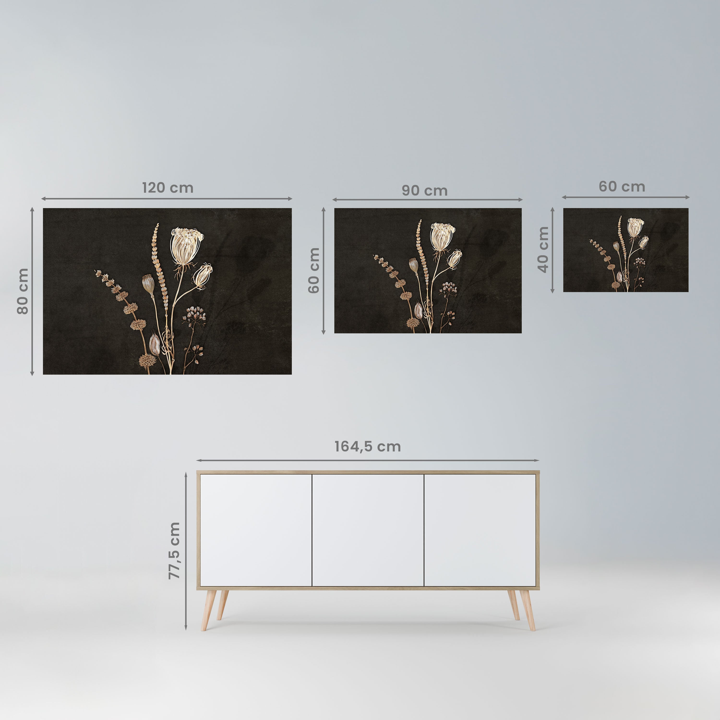 WIESENKUNST. Horizontales Poster zum Abziehen und Aufkleben
