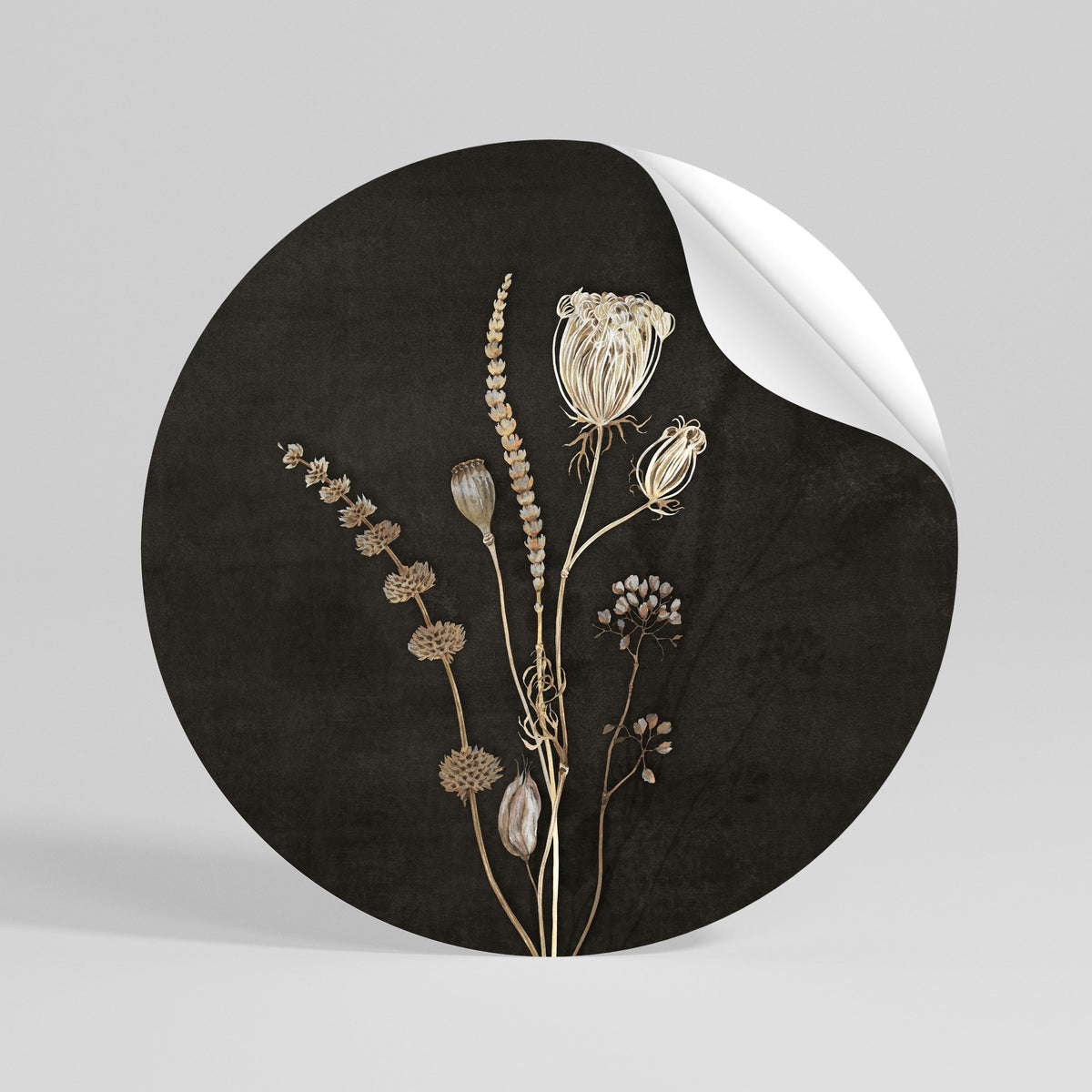 MEADOW ART. Peel and Stick Round Sticker