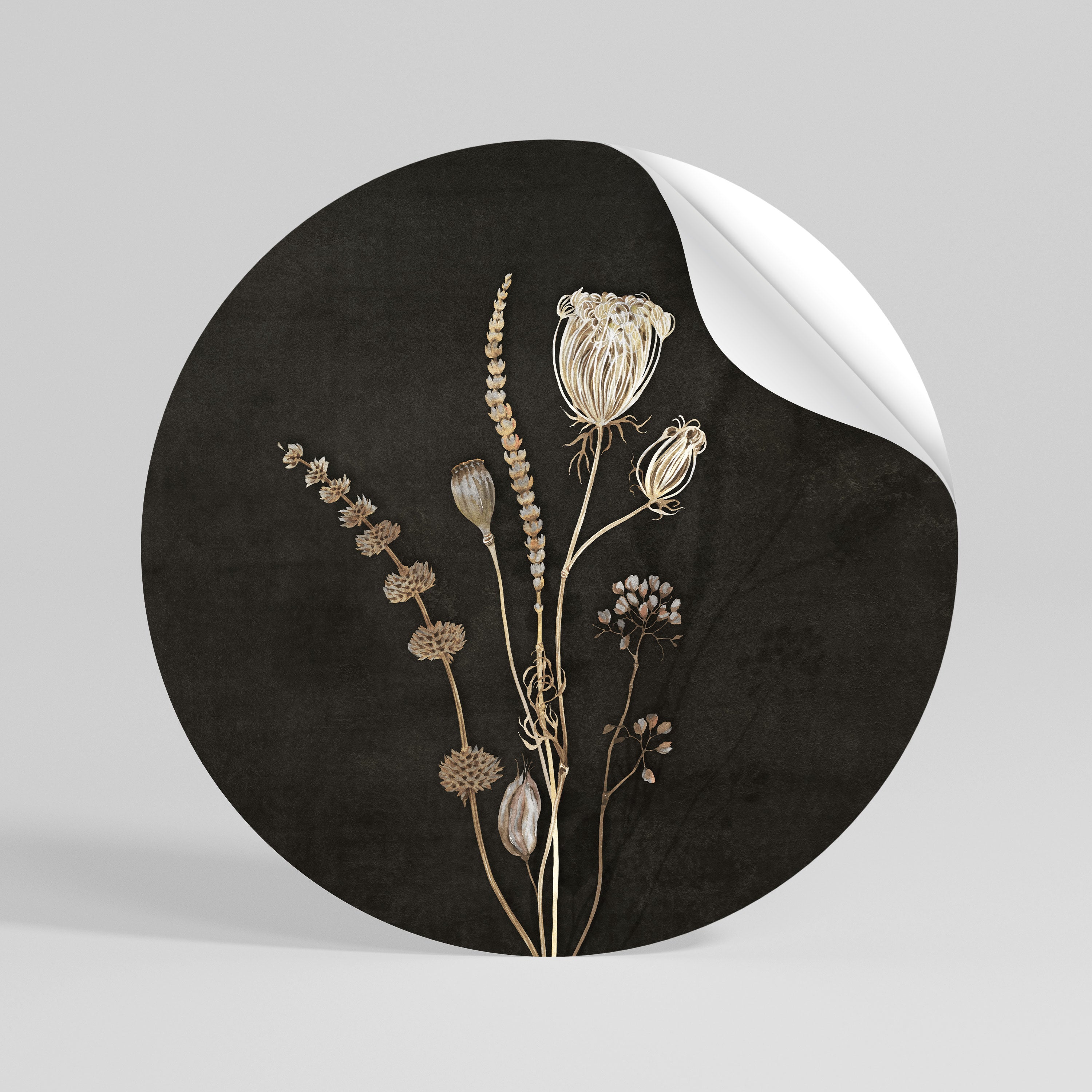 MEADOW ART. Peel and Stick Round Sticker