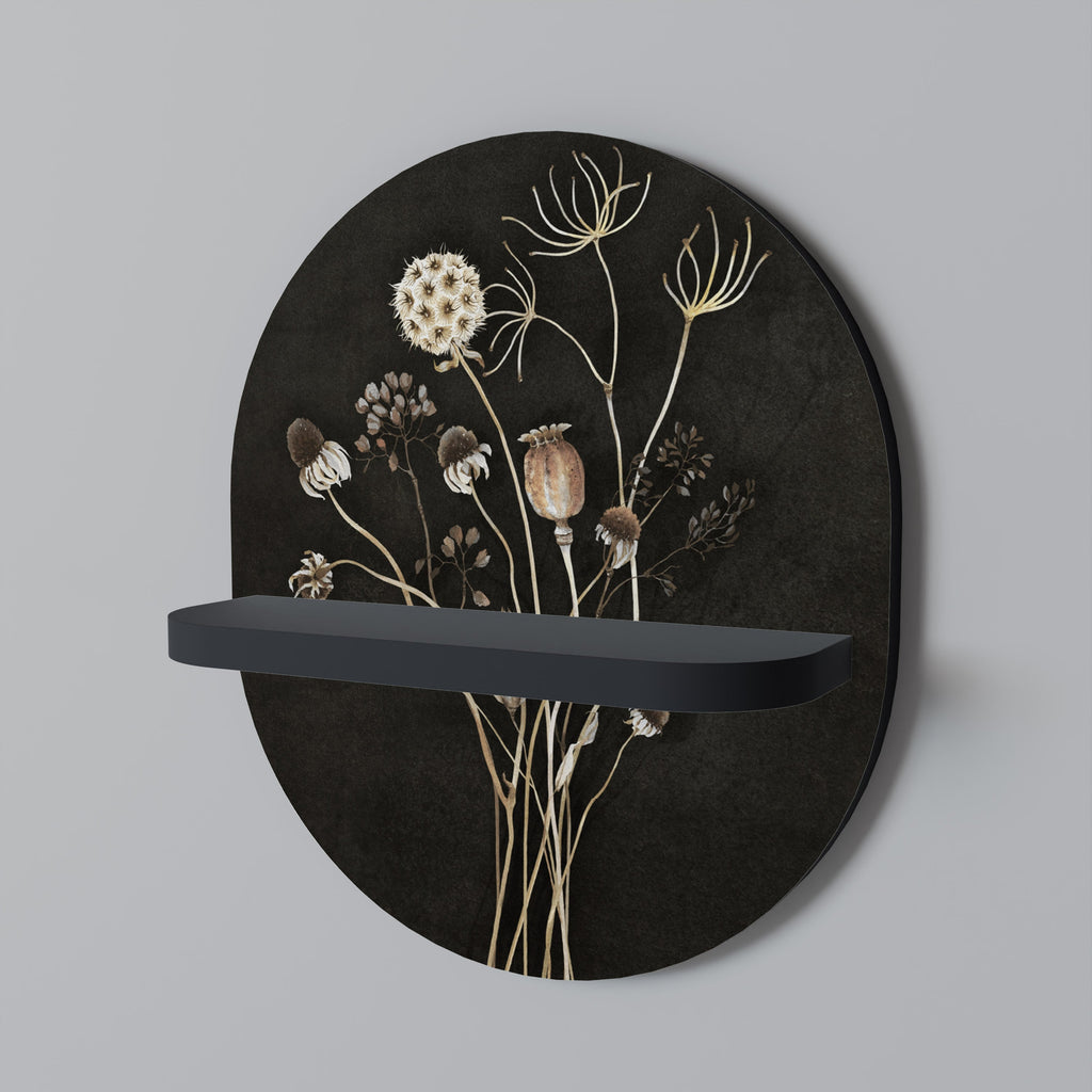 MEADOW SHADES Ovales Kunstregal in Schwarz