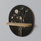 MEADOW SHADES Oval Art Shelf In Oak Effect