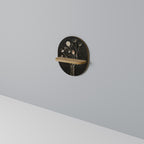 MEADOW SHADES Oval Art Shelf In Oak Effect