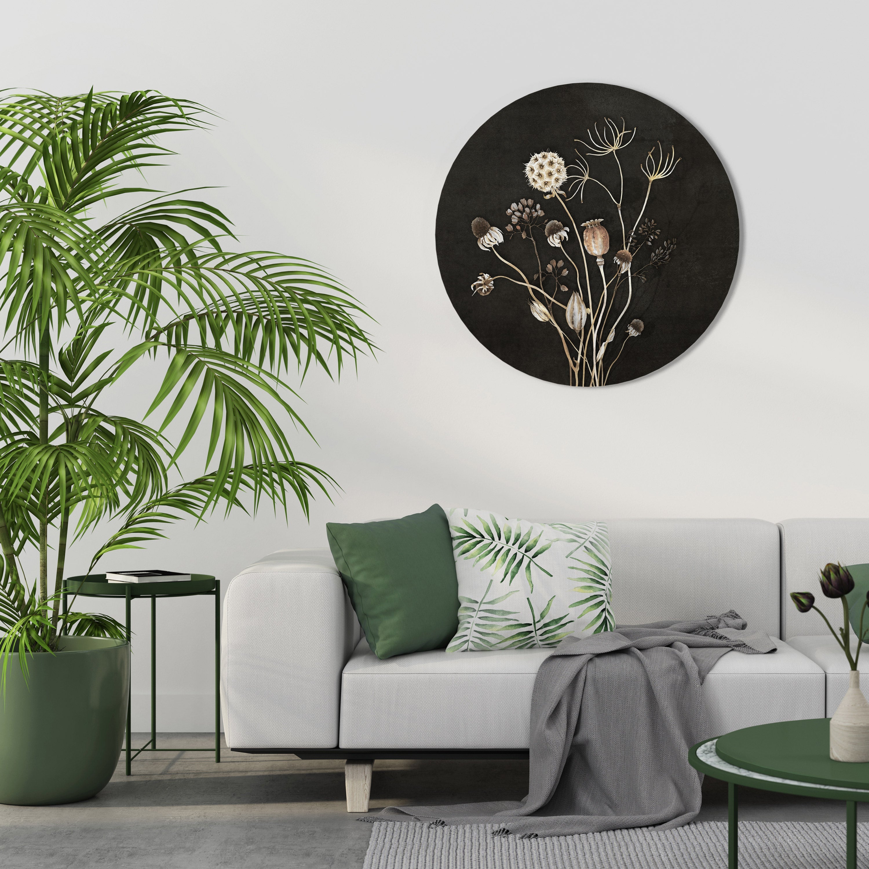 MEADOW SHADES Runde Wandkunst