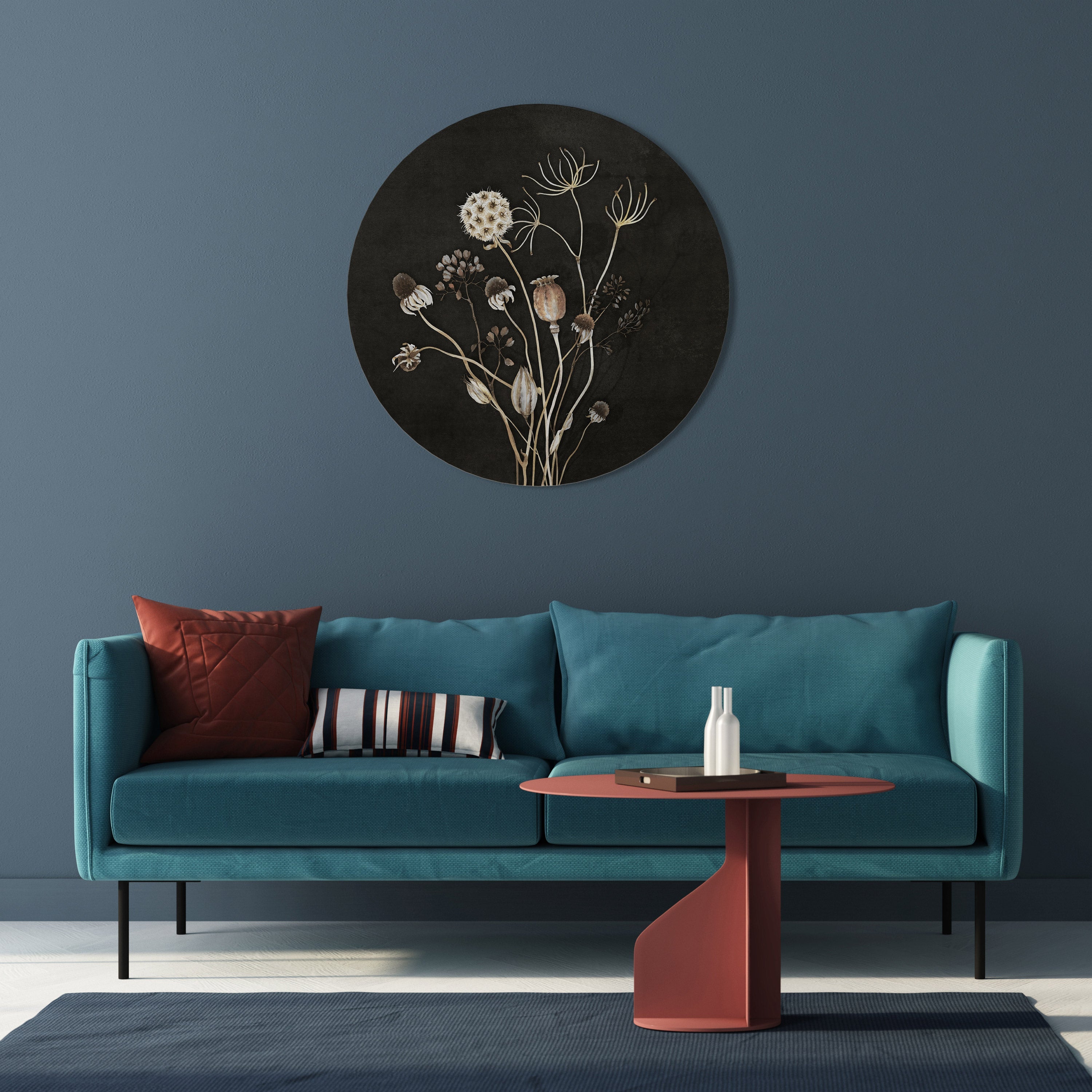 MEADOW SHADES Runde Wandkunst