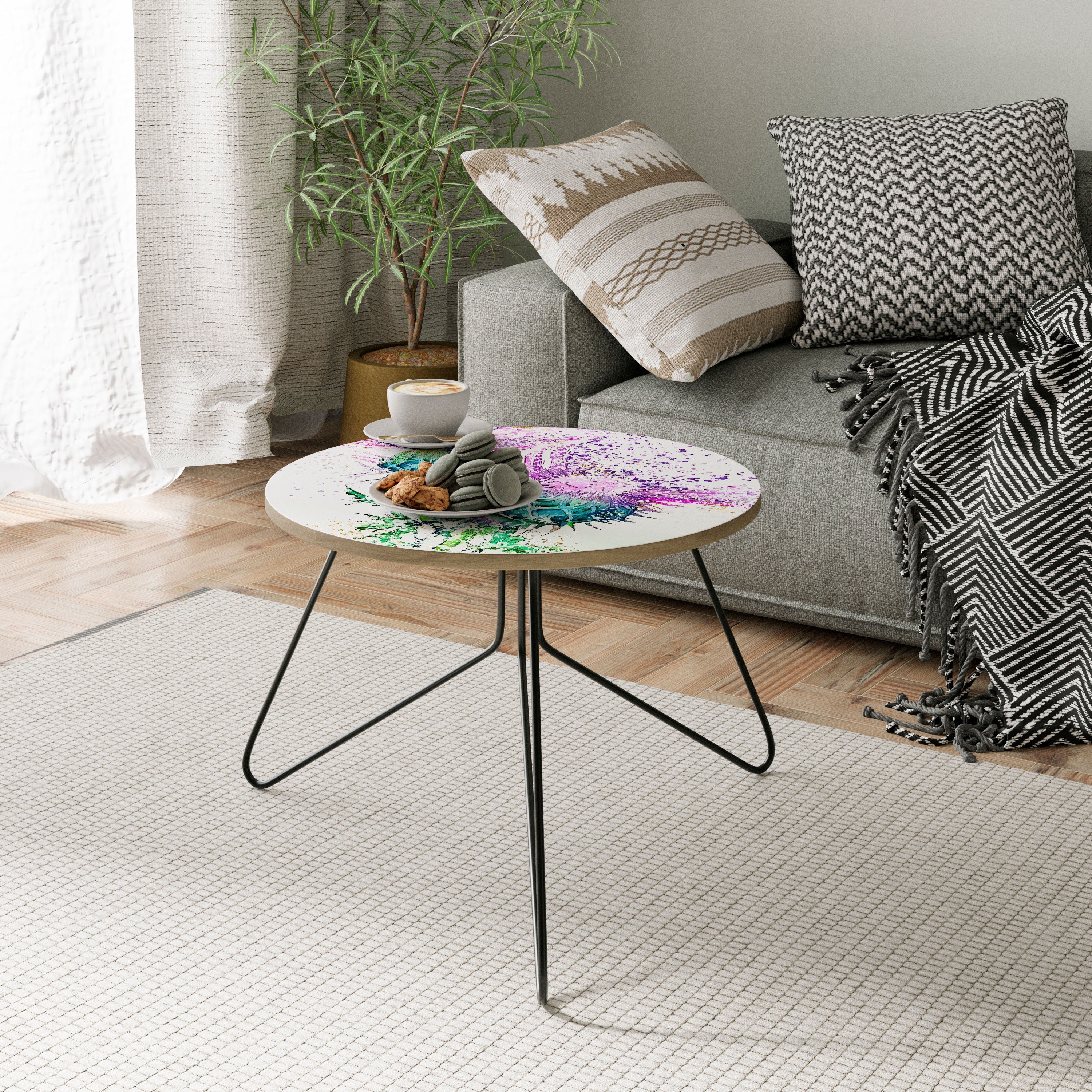 BUNTER DISTELTANZ Couchtisch 60