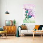 COLORFUL THISTLE DANCE Selbstklebendes Poster - Hochformat