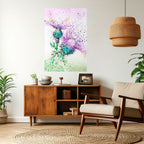 COLORFUL THISTLE DANCE Selbstklebendes Poster - Hochformat