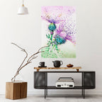 COLORFUL THISTLE DANCE Selbstklebendes Poster - Hochformat