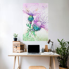 COLORFUL THISTLE DANCE Selbstklebendes Poster - Hochformat