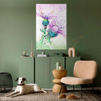 COLORFUL THISTLE DANCE Selbstklebendes Poster - Hochformat