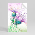 COLORFUL THISTLE DANCE Selbstklebendes Poster - Hochformat