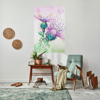 COLORFUL THISTLE DANCE Selbstklebendes Poster - Hochformat