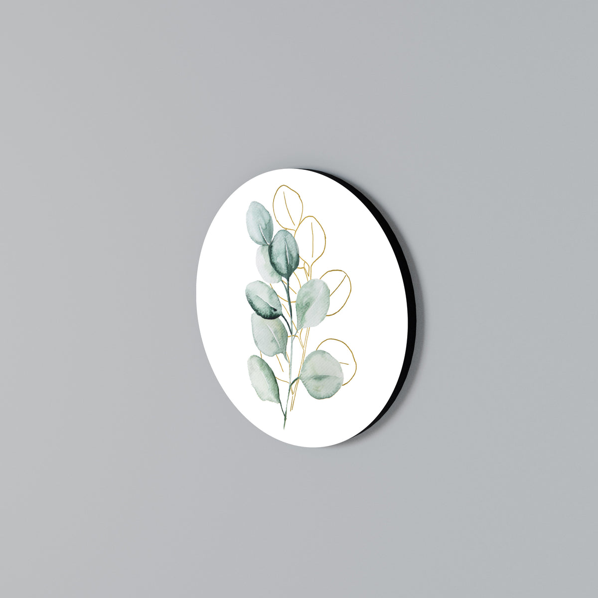 SILHOUETTES IN SOFT WATERS Round Wall Art