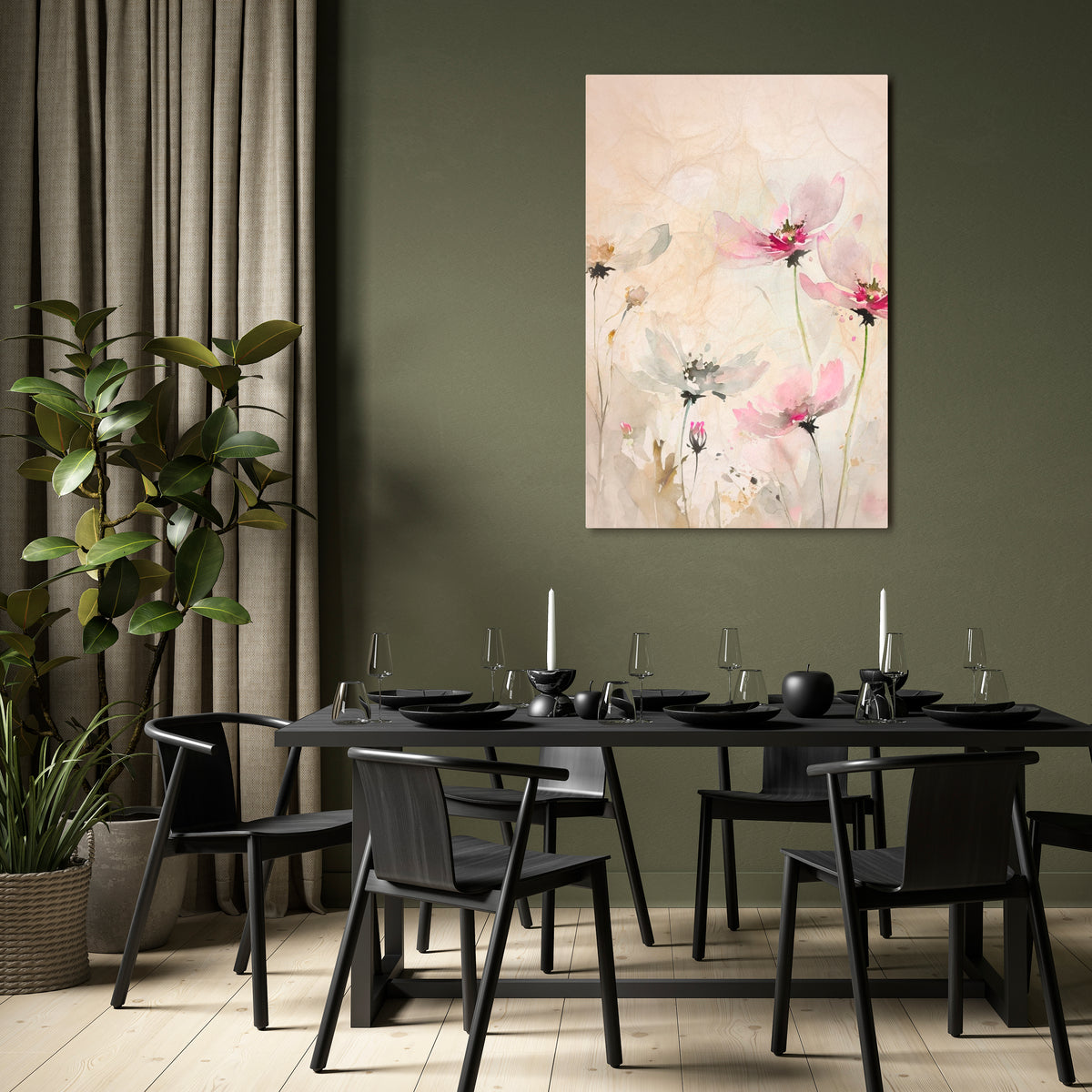 PAINTED LIGHTNESS Vertical Canvas Print