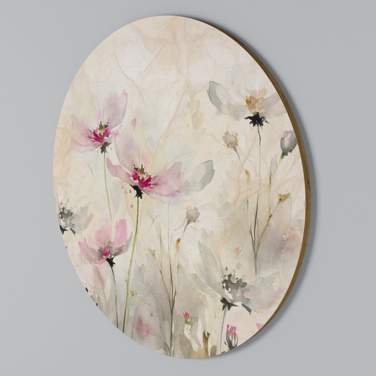 PAINTED LIGHTNESS Round Wall Art