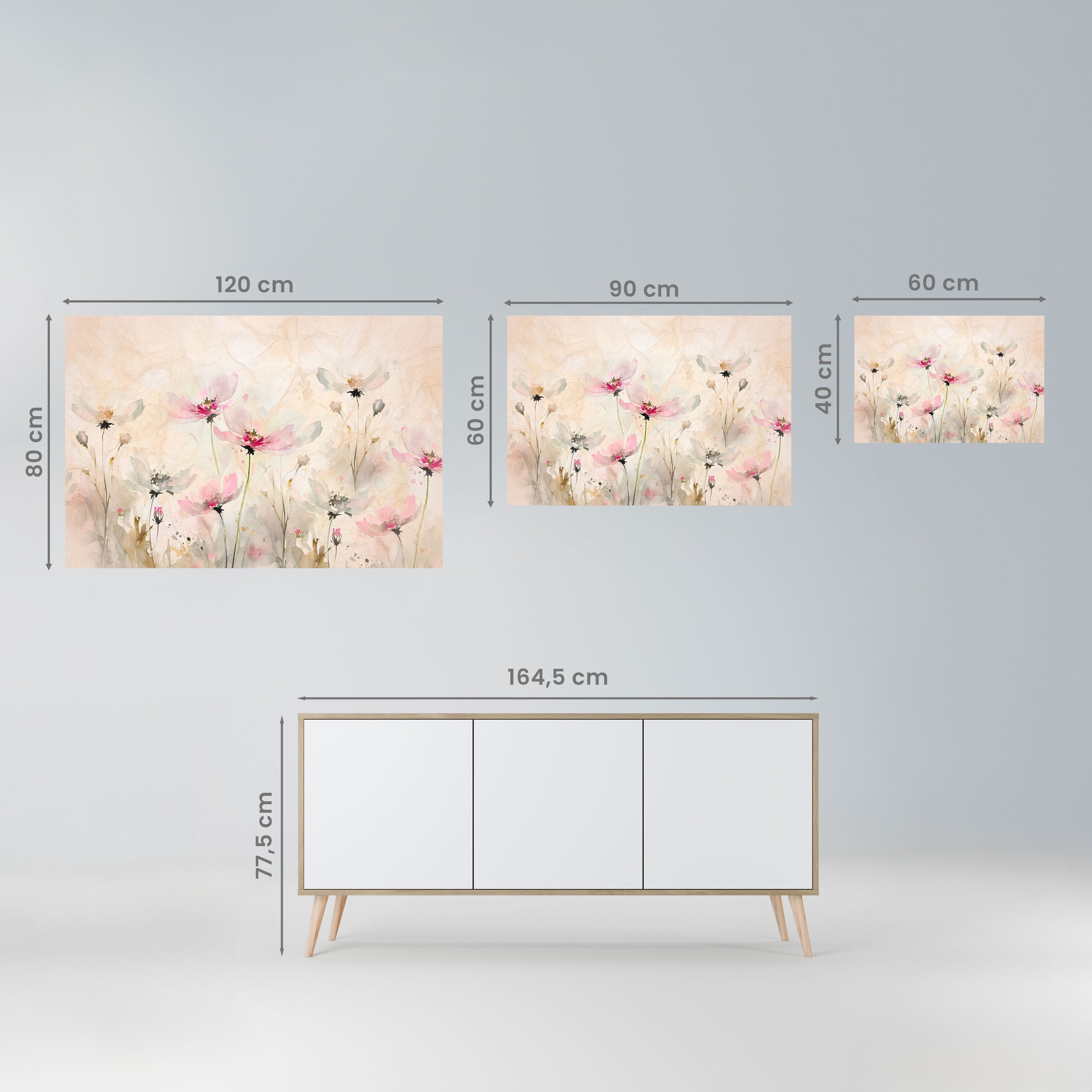 Horizontales Poster „PAINTED LIGHTNESS“ zum Abziehen und Aufkleben